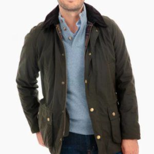 BARBOUR ASHBY Wax Cotton Jacket British Style MSRP $425 in OLIVE Great Reviews
